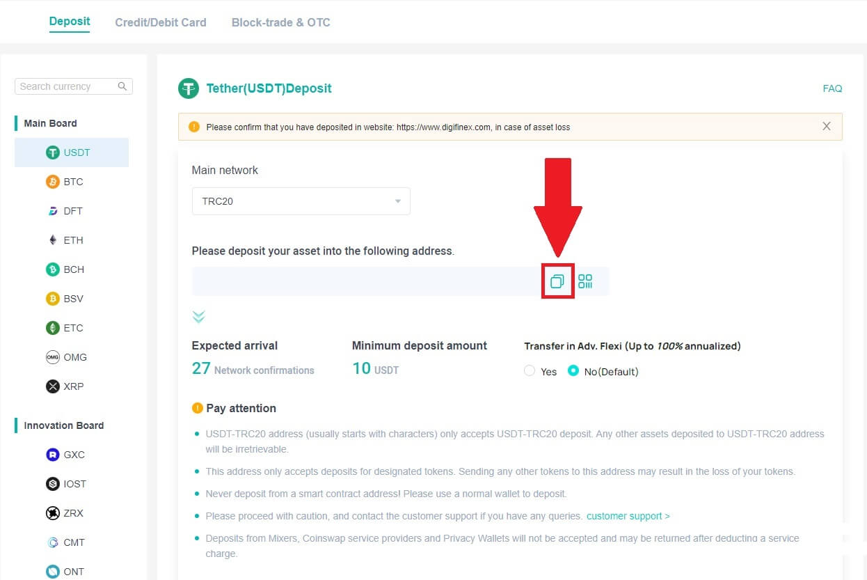 How to Deposit on DigiFinex