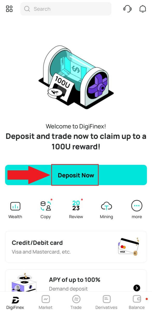 How to Deposit on DigiFinex