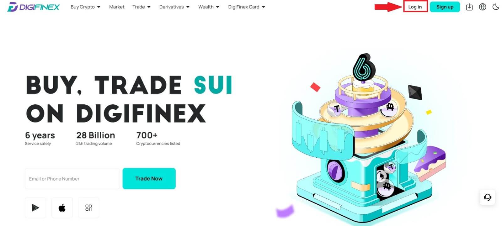Sådan logger du på DigiFinex Sådan logger du på DigiFinex