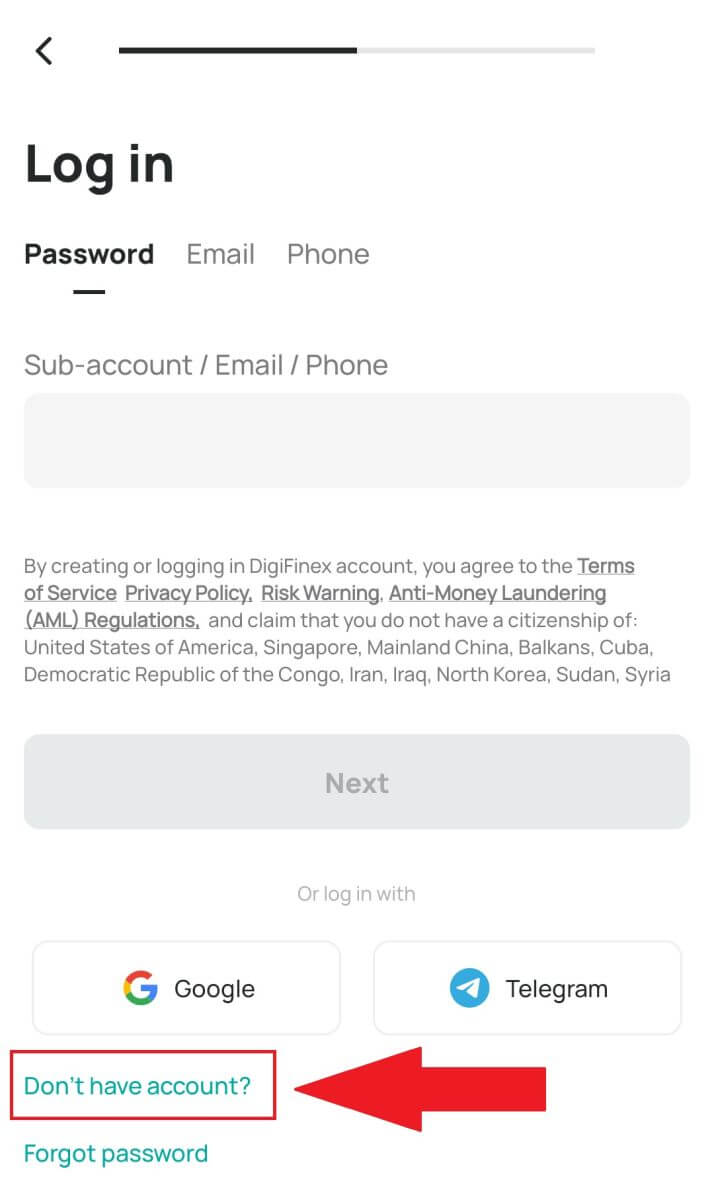 Hur man öppnar ett konto och loggar in på DigiFinex Hur man öppnar ett konto och loggar in på DigiFinex
