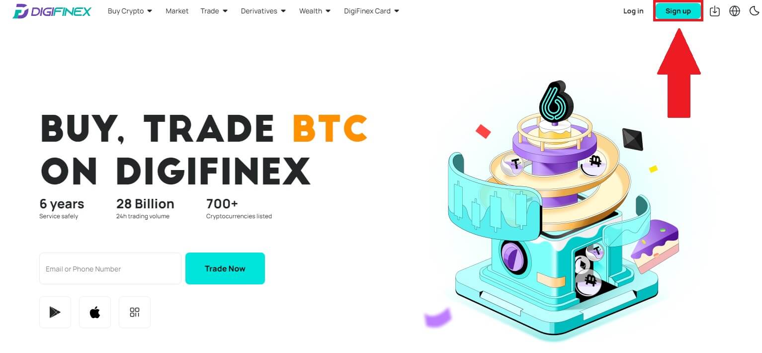 Hur man öppnar ett konto och loggar in på DigiFinex Hur man öppnar ett konto och loggar in på DigiFinex