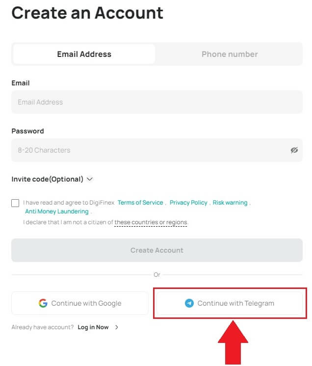 Com obrir un compte a DigiFinex Com obrir un compte a DigiFinex